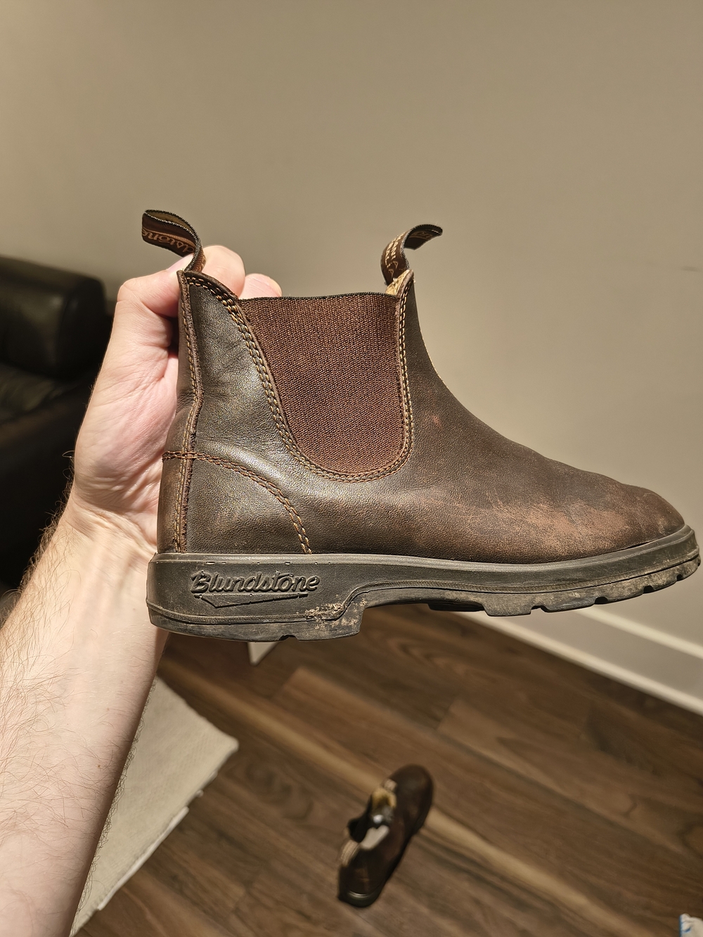 Blundstone Brown Leather Chelsea Boots AU 7.5 US Men 8.5 Women 10.5 - Picture 3 of 8